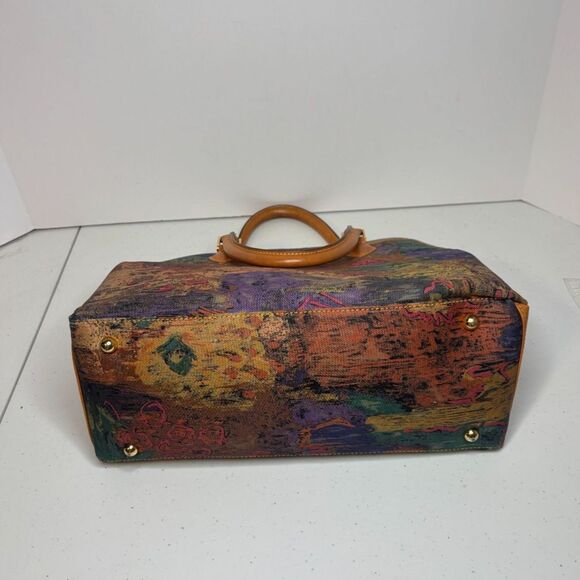 Dooney & Bourke Multicolor Shoulder Bag with Tan Handles Van Gogh - Picture 6 of 11